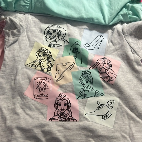 Disney Princess 4 pack T-Shirt Collection - Pink, Gray, Teal - Picture 5 of 7